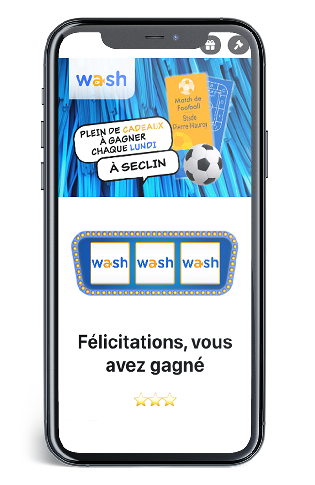 Jeu concours Seclin sur Application Wash