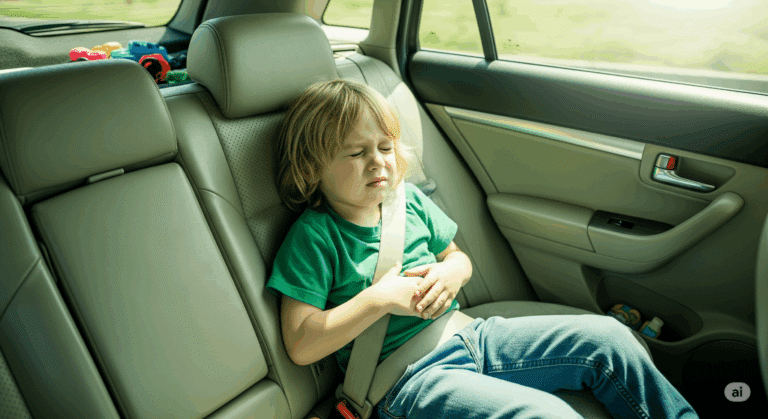 Mon enfant a le mal des transports : comment éviter les vomis en voiture ?